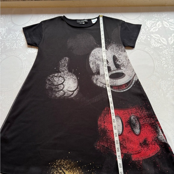 Desigual Disney Mickey Mouse Black Mesh Short Dress Print Girls/Youth Size 9/10 - Picture 14 of 16